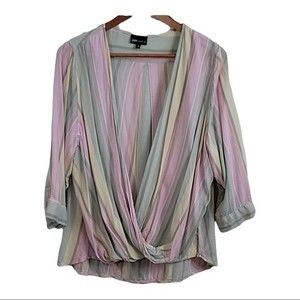 Jones New York WOMEN’S MULTICOLOR STRIPED TOP SIZE 1X
